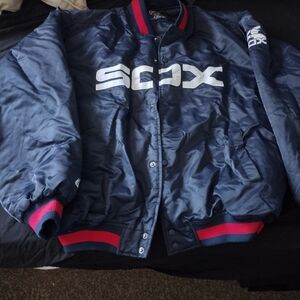 Men's Navy Blue Sox Puffer Jacket
